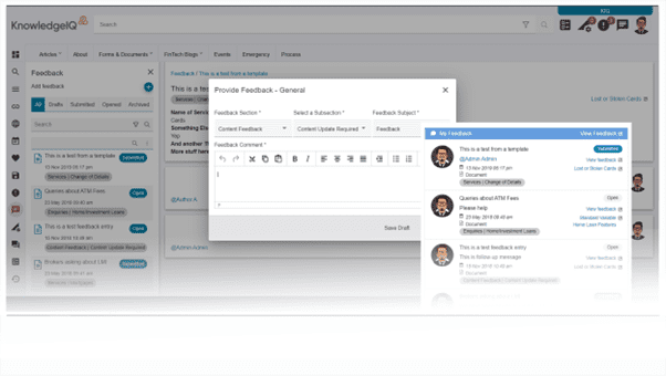 Enabling feedback in KnowledgeIQ